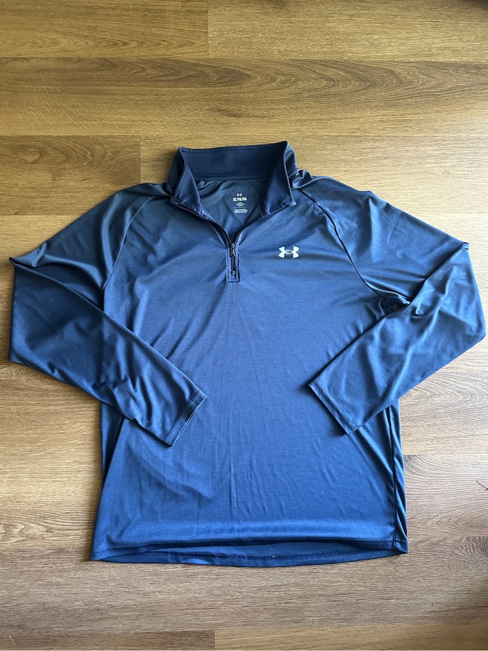 Under Armour Men’s Tech 1/4 Zip Pullover Blue Loose Fit Long Sleeve Size XL
